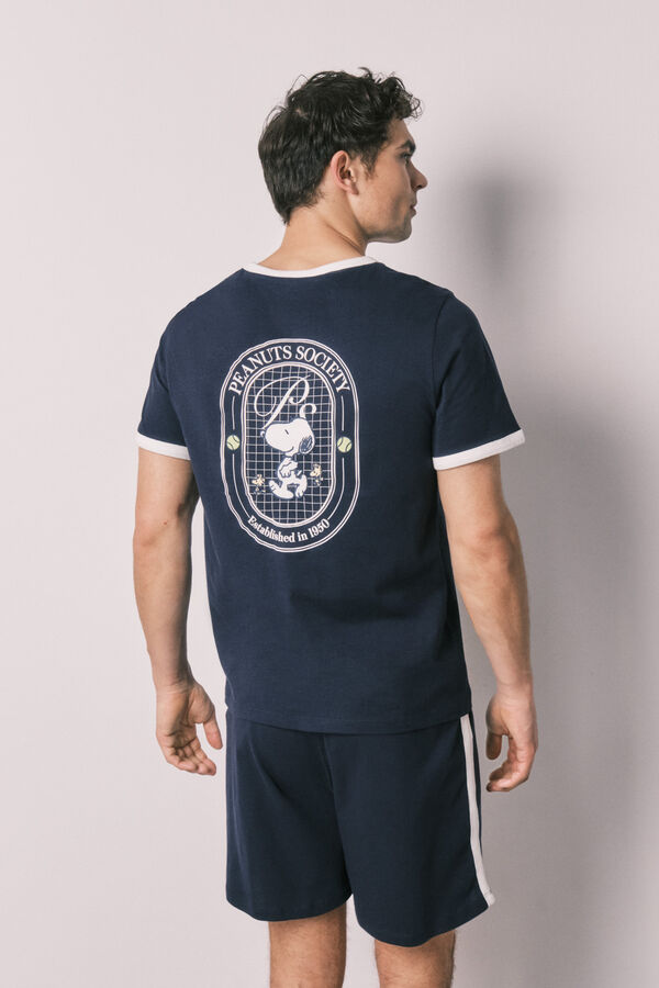 Women'secret 100% pamučna kratka mu&scaron;ka pidžama Snoopy Plava