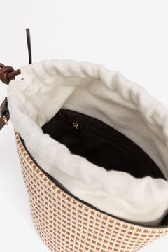 Vilanova Bolso bucket efecto paja bicolor
