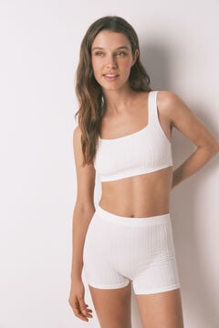 Women'secret Braga boxer seamless tricot blanco
