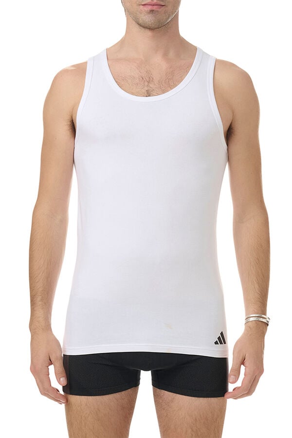 Adidas Pack 2 camisetas sin mangas blanco