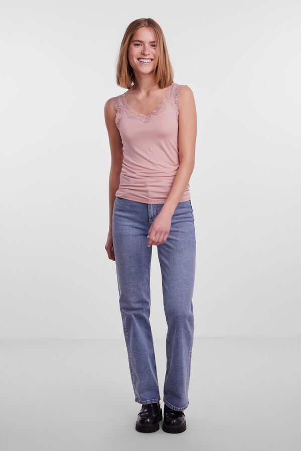 Pieces Top lencero tirantes pink