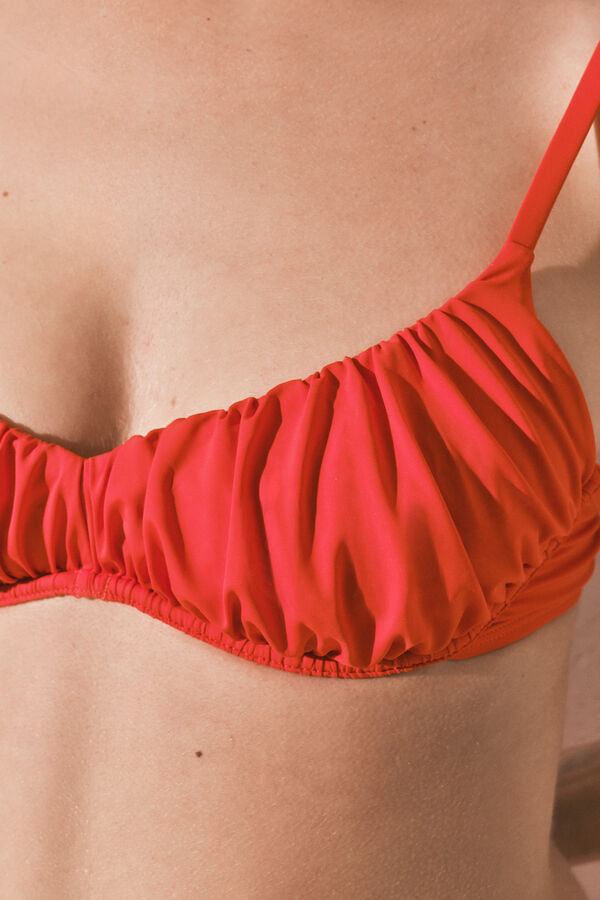Women'secret Narancss&aacute;rga selyemhat&aacute;s&uacute; r&aacute;ncolt bikinifelső piros