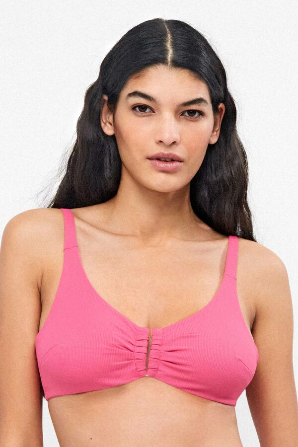 Gisela Top bikini capacidad escote V rosa