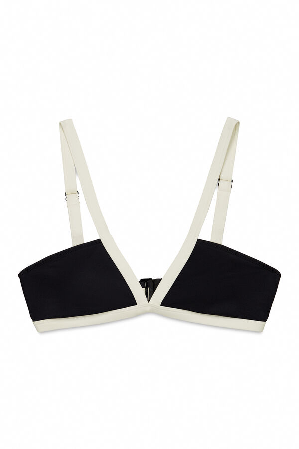 Women'secret Crn trouglasti polusjajan gornji deo bikinija Crna