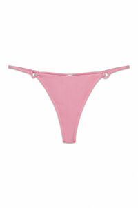 Women'secret Roze tanga donji deo bikinija sa naboranom teksturom