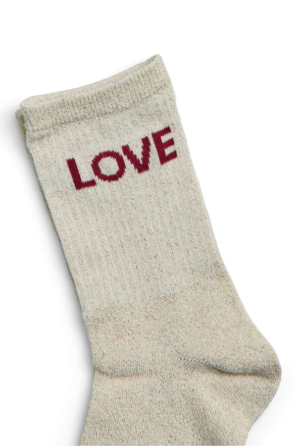 Pieces Calcetines con mensaje gris