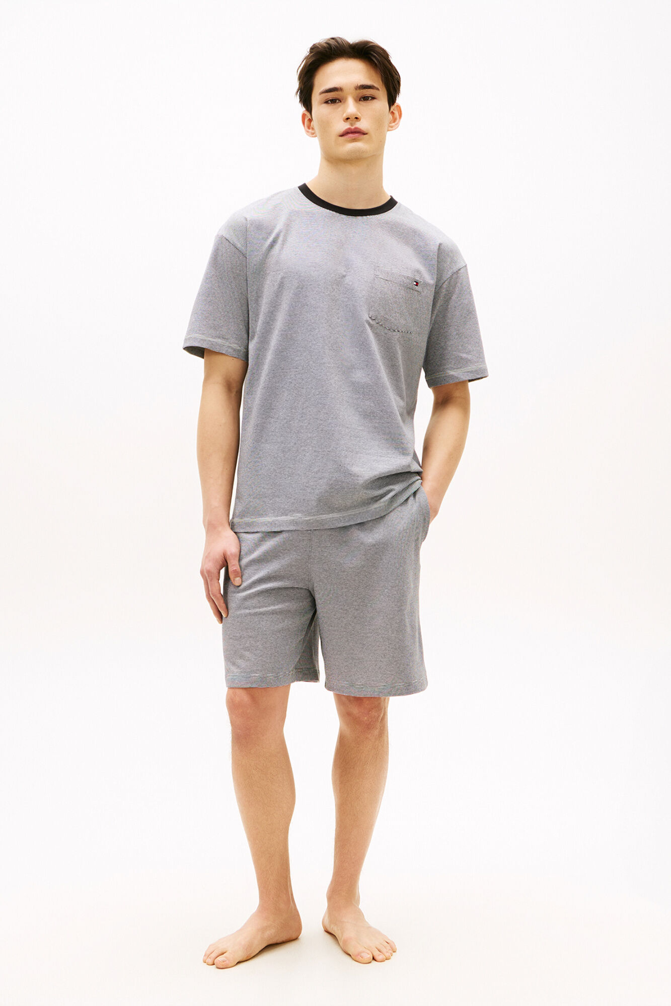 Tommy Hilfiger Pijama curto estampado a riscas