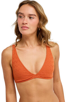 Roxy Top de biqu&iacute;ni triangular texturizado