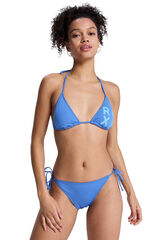 Roxy Plain triangle bikini set blue