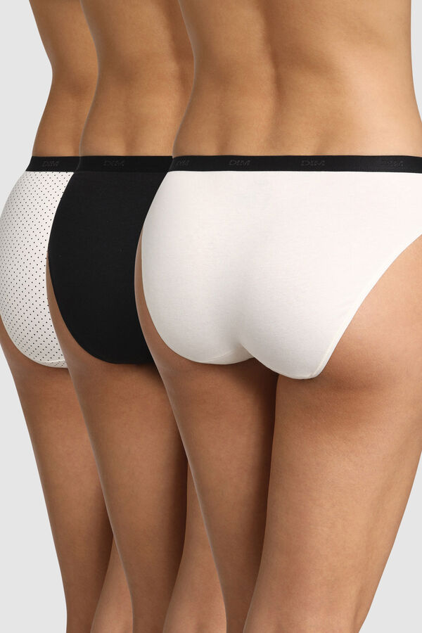 DIM Pack 3 bragas Pockets Coton estampado