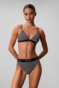 Calvin Klein Top de bikini triangular estampado