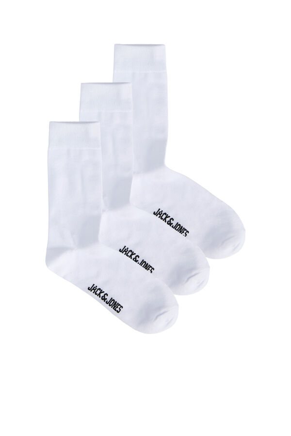 Jack & Jones Pack 3 calcetines deportivos blanco