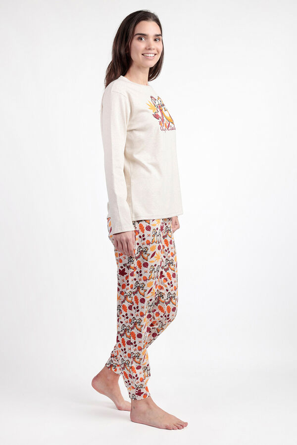 Admas Women's Chip&Dale autumn long pyjamas Bež