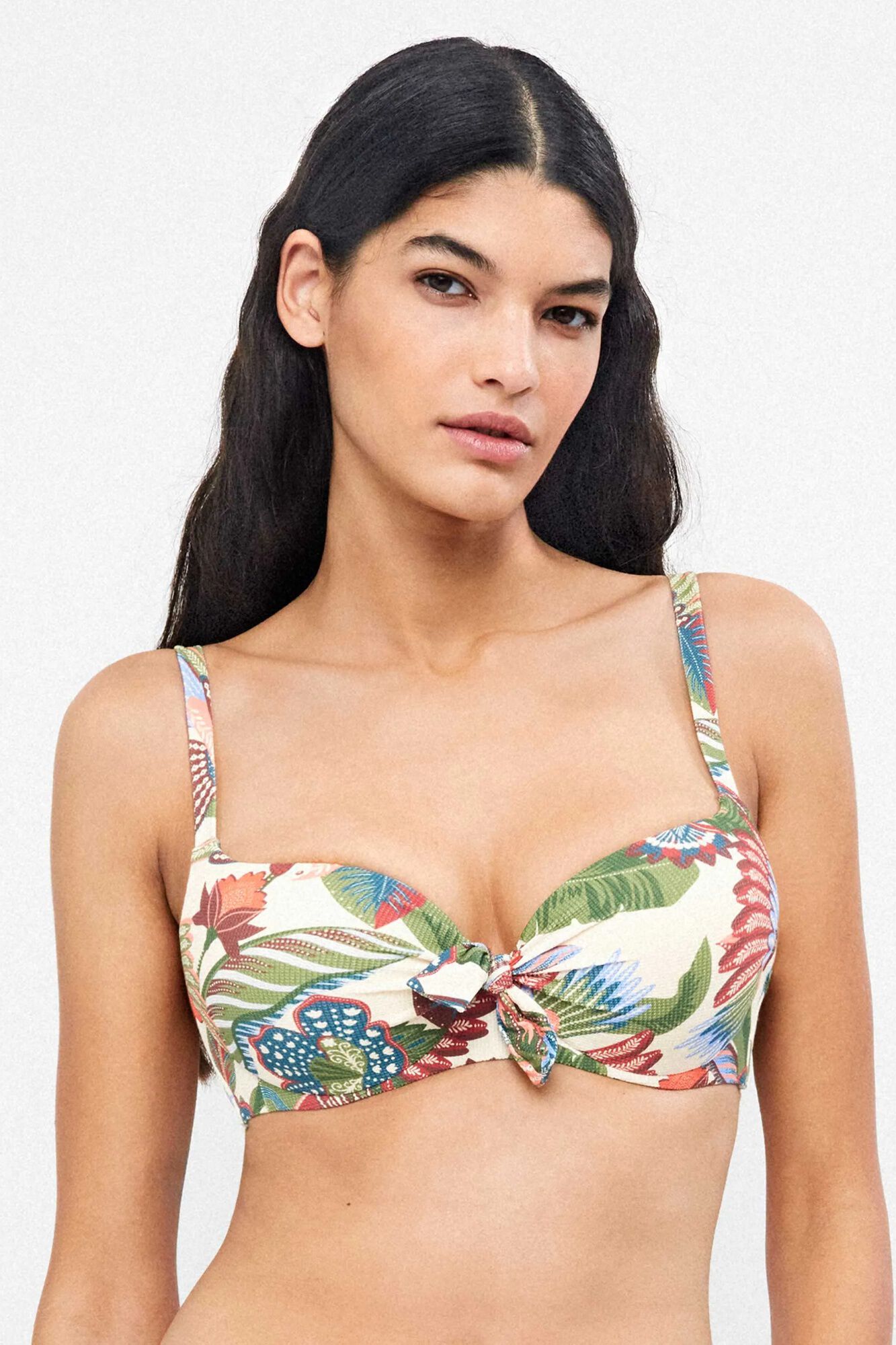 Gisela Top biqu&iacute;ni capacidade estampado tropical