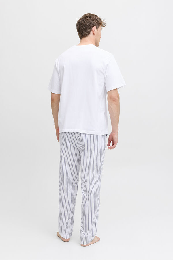 Jack & Jones Conjunto pijama pantal&oacute;n largo rayas blanco