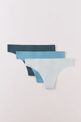 Women'secret Pakovanje od 3 zelene mikrofiber tange Print