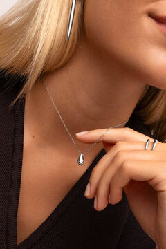 Singularu Collar Gota Plata gris