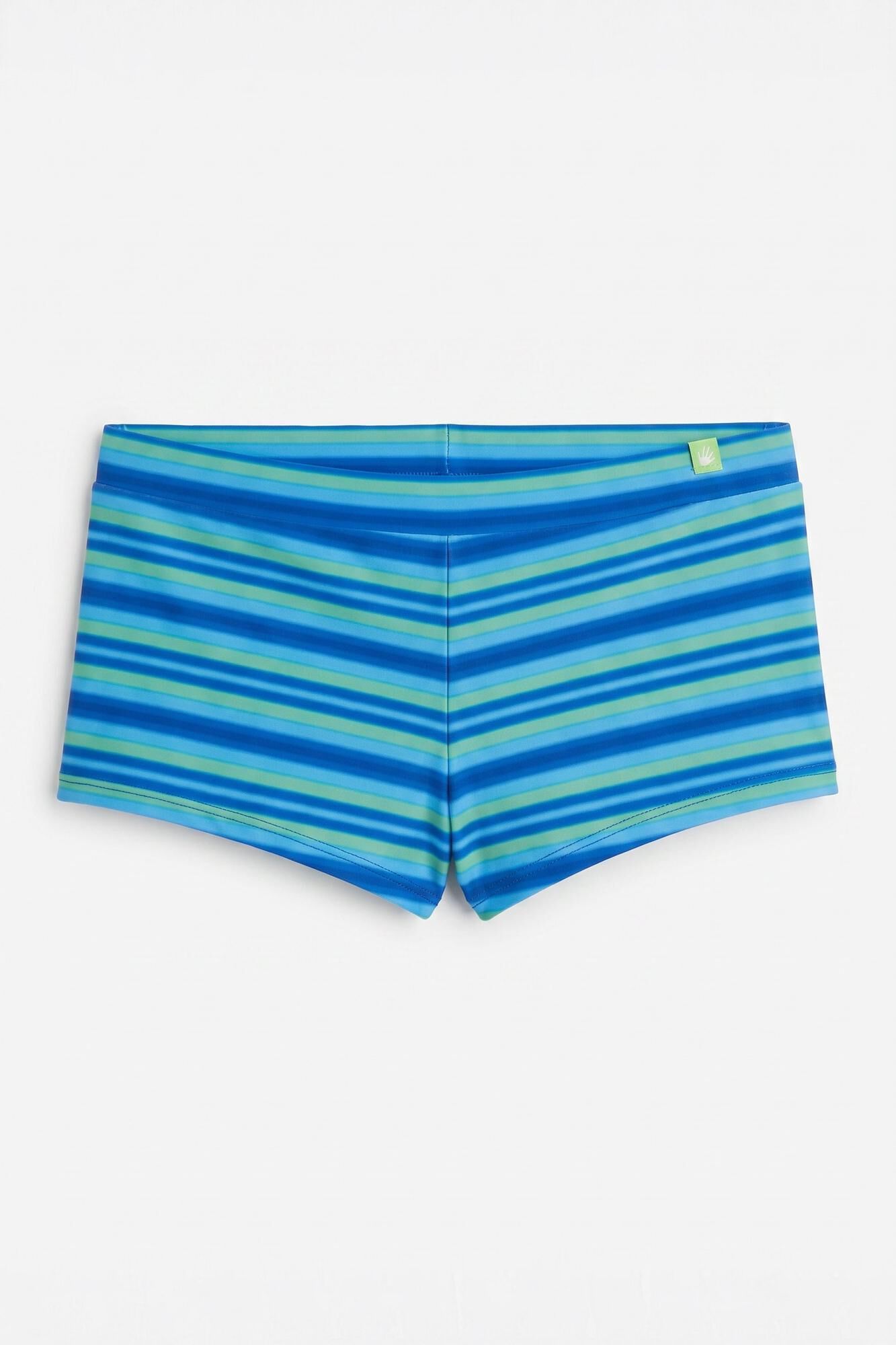 HI&BYE Plavi donji deo bikinija bokserice sa prugastim printom