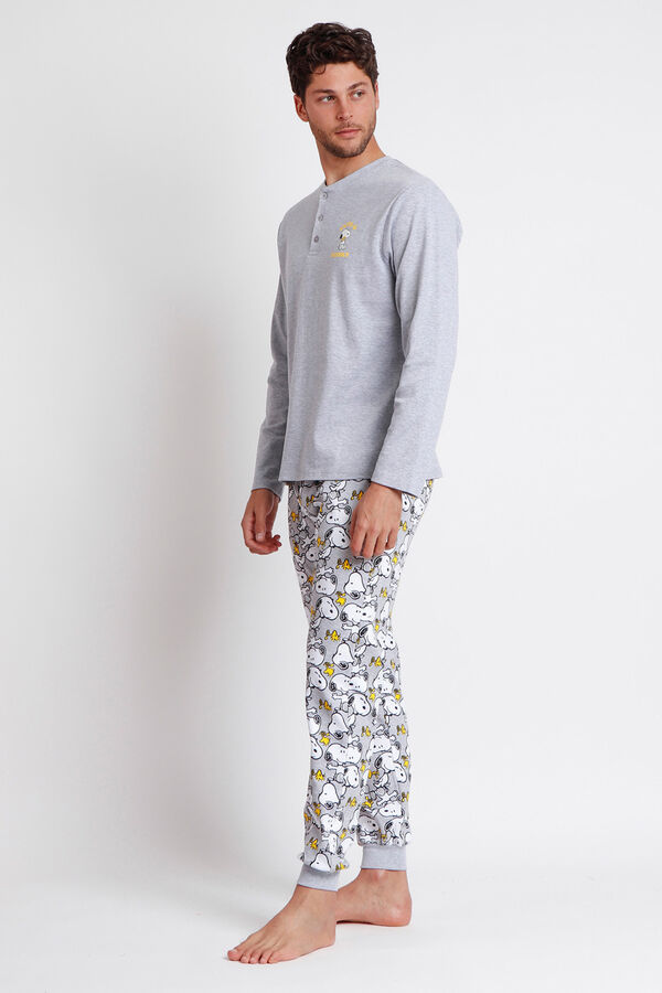 Admas Pijama Family Snoopy Funny para hombre&nbsp; gris