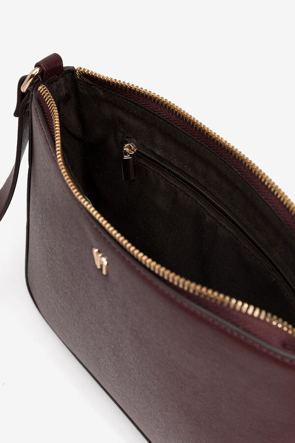 Vilanova Bolso Bandolera Efecto Piel burdeos