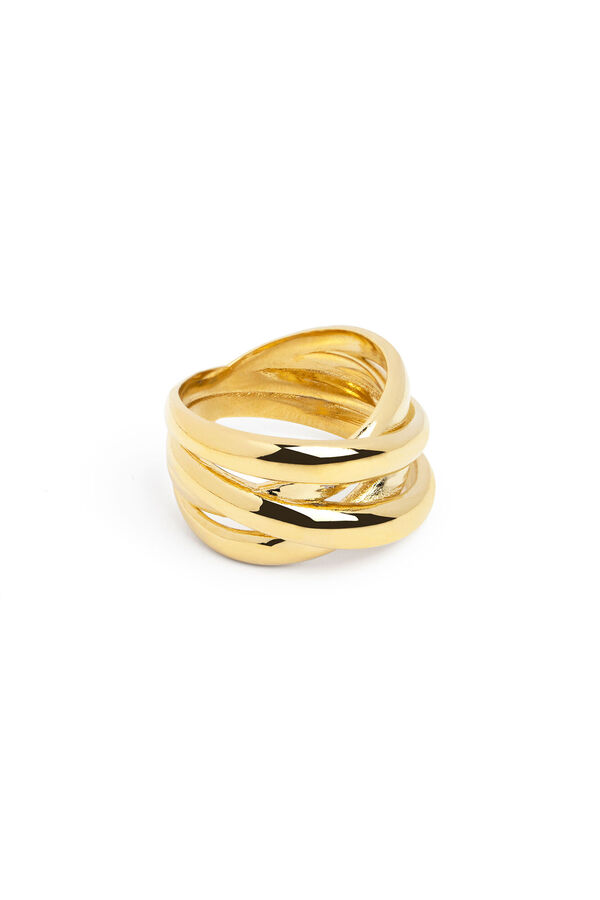 Womensecret Double Cross Gold Ring rávasalt mintás
