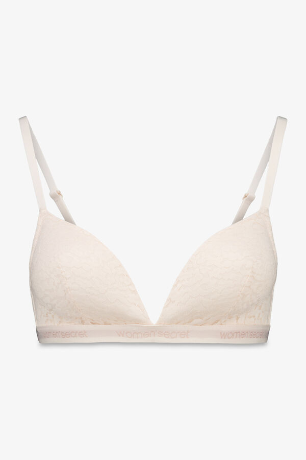 Women'secret Šarmantni trouglasti grudnjak sa životinjskim printom boje trouglasti grudnjak Bež