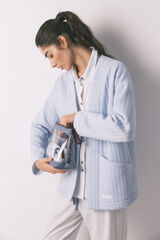 Women'secret Plav &scaron;tepani kratak kućni ogrtač Print