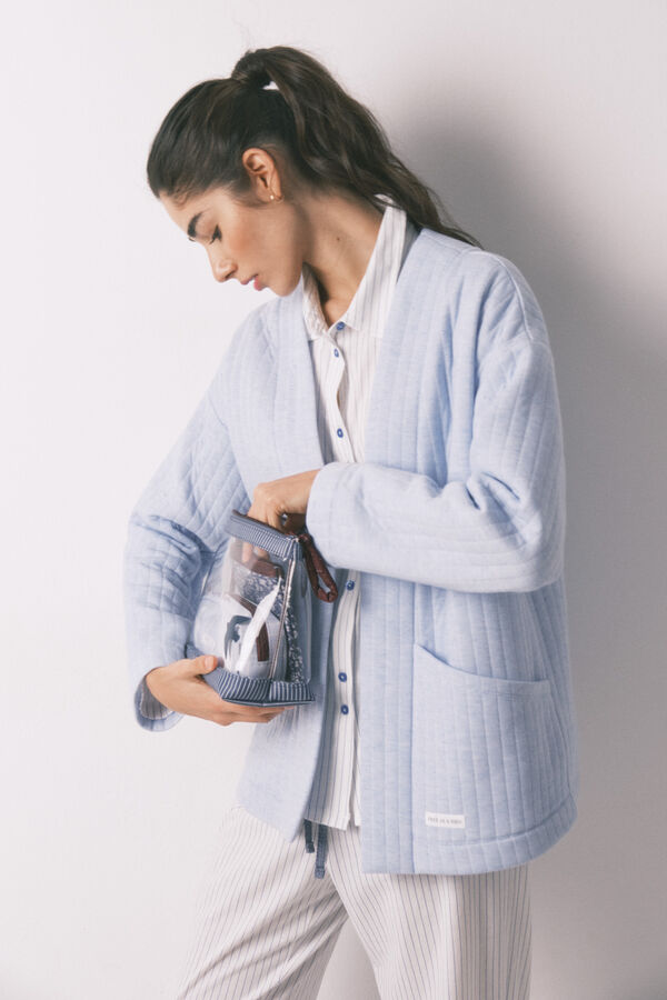 Women'secret Plav &scaron;tepani kratak kućni ogrtač Print