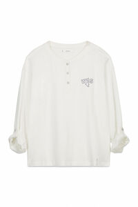 Women'secret Bela 100% pamučna majica dugih rukava