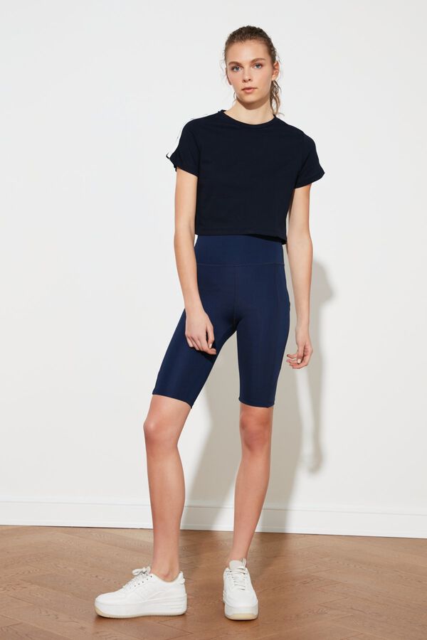 Trendyol Legging deportivo medio biker azul