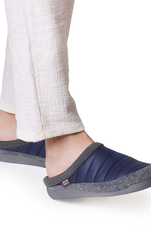 Toni Pons Zapatilla Para Hombre Tipo Zueco En Fieltro Y Tejido Acolchado azul