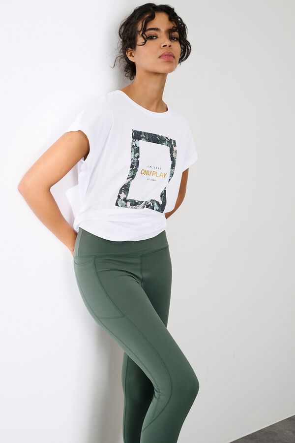 Only Play Camiseta algod&oacute;n org&aacute;nico manga corta. blanco