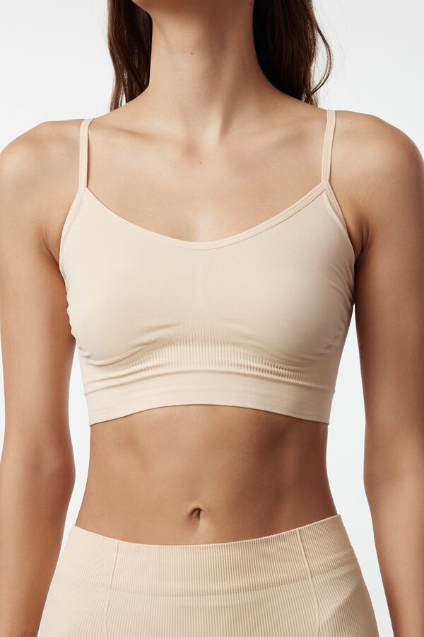 Trendyol Top deportivo tirantes beige