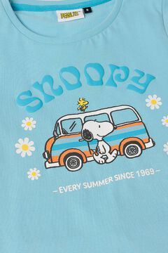 Admas Pijama curto Snoopy flores e riscas