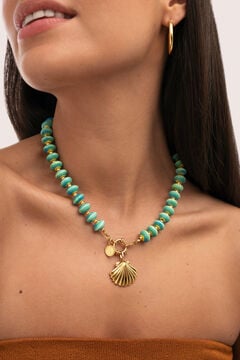 Singularu Collar Shelly Acero Ba&ntilde;o Oro