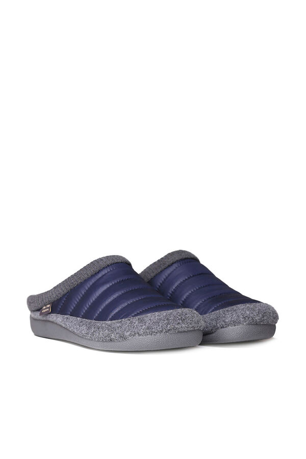 Toni Pons Zapatilla Para Hombre Tipo Zueco En Fieltro Y Tejido Acolchado azul