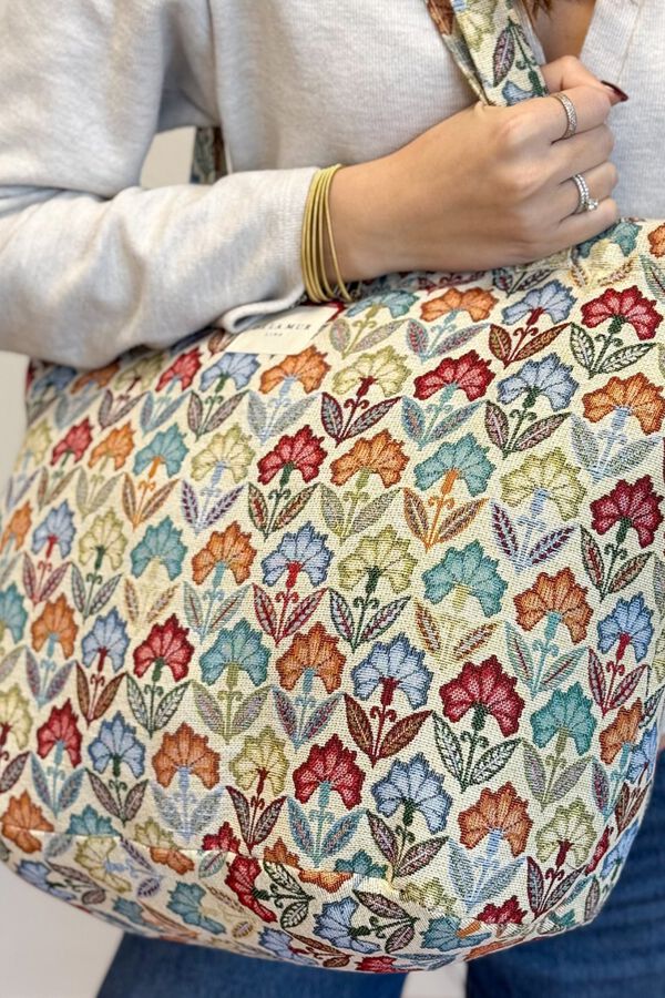 De La Mur Bolsa Grande Cremallera Flora estampado