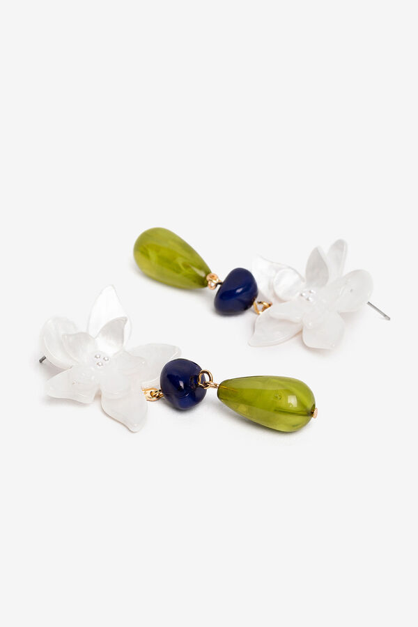 Vilanova Pendientes Acr&iacute;licos Colgantes verde