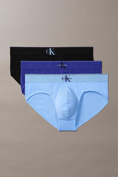 Calvin Klein Pack de 3 slips em algod&atilde;o com logo