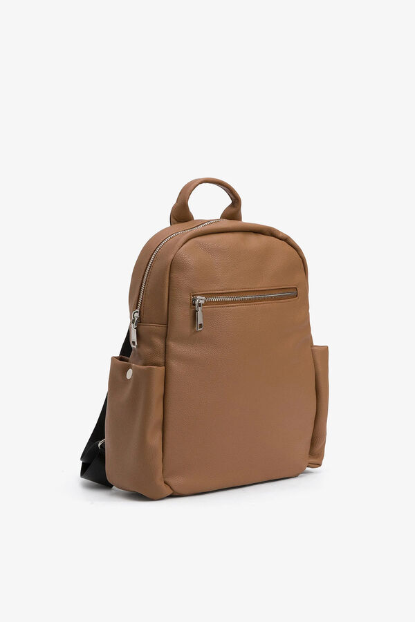 Vilanova Mochila com Al&ccedil;a de Tecido cru