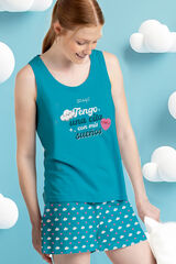 Mr. Wonderful Pijama corto sin mangas tengo unaita Mr Wonderful azul