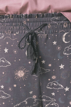 Women'secret Duge pantalone od 100% pamuka sa astralnim print