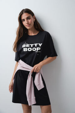 Women'secret Tamno siva kratka spavaćica Betty Boop Siva