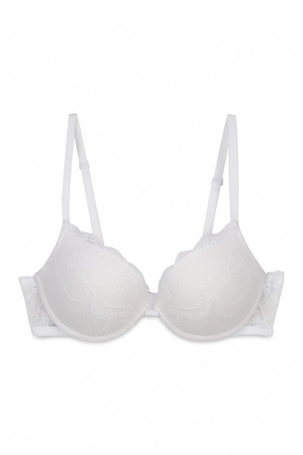 Women'secret Beli čipkasti push-up grudnjak GORGEOUS Bež