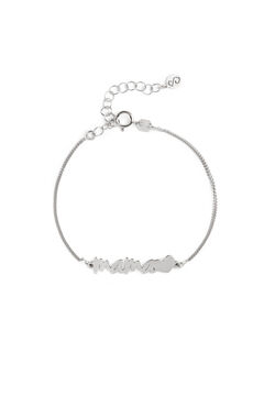 Singularu Pulsera Mam&aacute; Heart Plata gris
