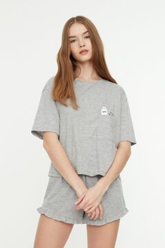 Trendyol Pijama regular de algod&oacute;n cuello redondo