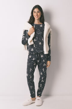 Women'secret Siva 100% pamučna duga pidžama El Principito