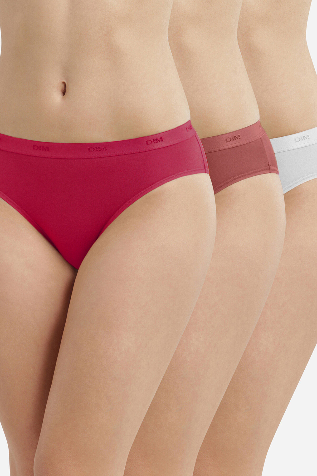 DIM Pack de 3 slips de algod&oacute;n el&aacute;stico
