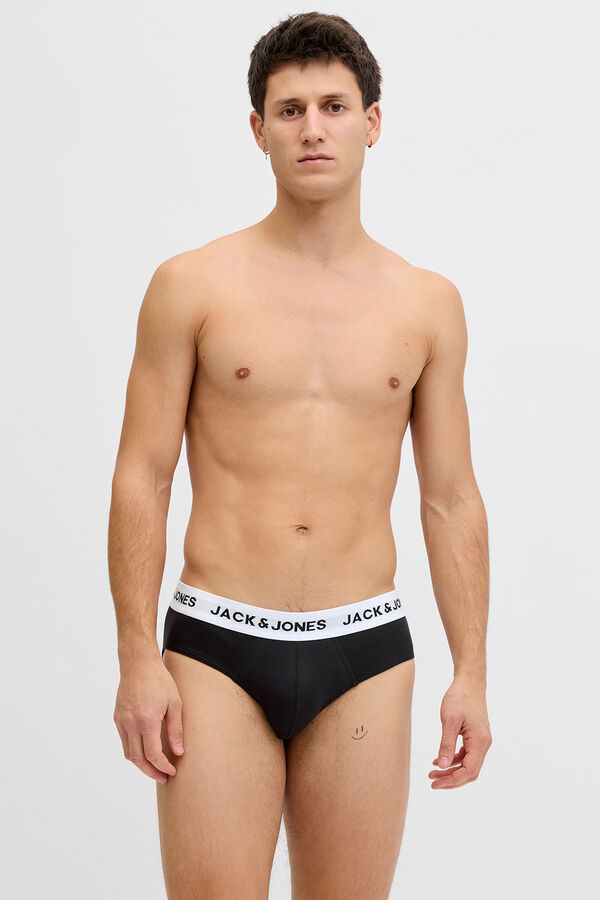 Jack & Jones Pack 3 slips b&aacute;sicos negro