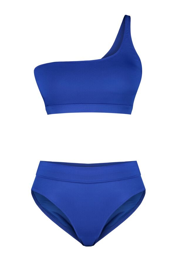 Trendyol Bikini recto con espalda cerrada azul